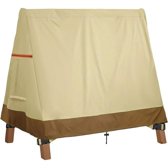 Outdoor Patio Swing Cover : A-Shaped Outdoor Rocking Chair Covers,Patio Swing Cover for Withstanding Rain and Snow,Outdoor Swing Covers for Winter,72 "W x 67 "H x 55 "D (Beige)