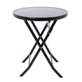 thumbnail image 1 of Outdoor Patio Table, Indoor Tempered Glass Round Dining Table, Coffee Side Table for Patio Garden Backyards, 1 of 11