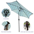 thumbnail image 1 of SYNGAR Outdoor Patio Table Umbrella, 8.6ft UV Protection/Rainproof Umbrella w/Large Canopy, Patio Umbrella with 6 Sturdy Ribs, Push Button Tilt & Crank, for Backyard Poolside Lawn Garden, Blue, D216, 1 of 9