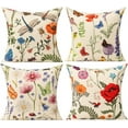 thumbnail image 1 of Outdoor Patio Throw Pillow Covers 22x22 Set of 4 Summer Spring Garden Flowers Farmhouse Décor Outside Furniture Bench Chair Decorative Cushion Cases for Bed Couch Sofa, 1 of 1