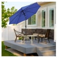 Outdoor Patio Umbrella, 10' Market Umbrella with Push Button Tilt and