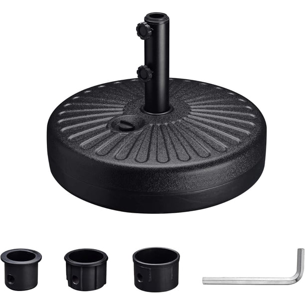 1.7 lb. patio umbrella base DUC 100lbs | Wobble-Free Outdoor Umbrella Base | Easy to Move Umbrella Stand Outdoor Base for Patio and Garden It also comes with optional feet to ensure secure Outdoor Patio Umbrella Base Stand