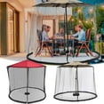thumbnail image 1 of Outdoor Patio Umbrella Net Cover 9-13ft Polyester Mesh Screen Canopy with Drawstring and Water-Filled Base for Garden, Porch, Table Umbrellas - Bug Protection, 1 of 7
