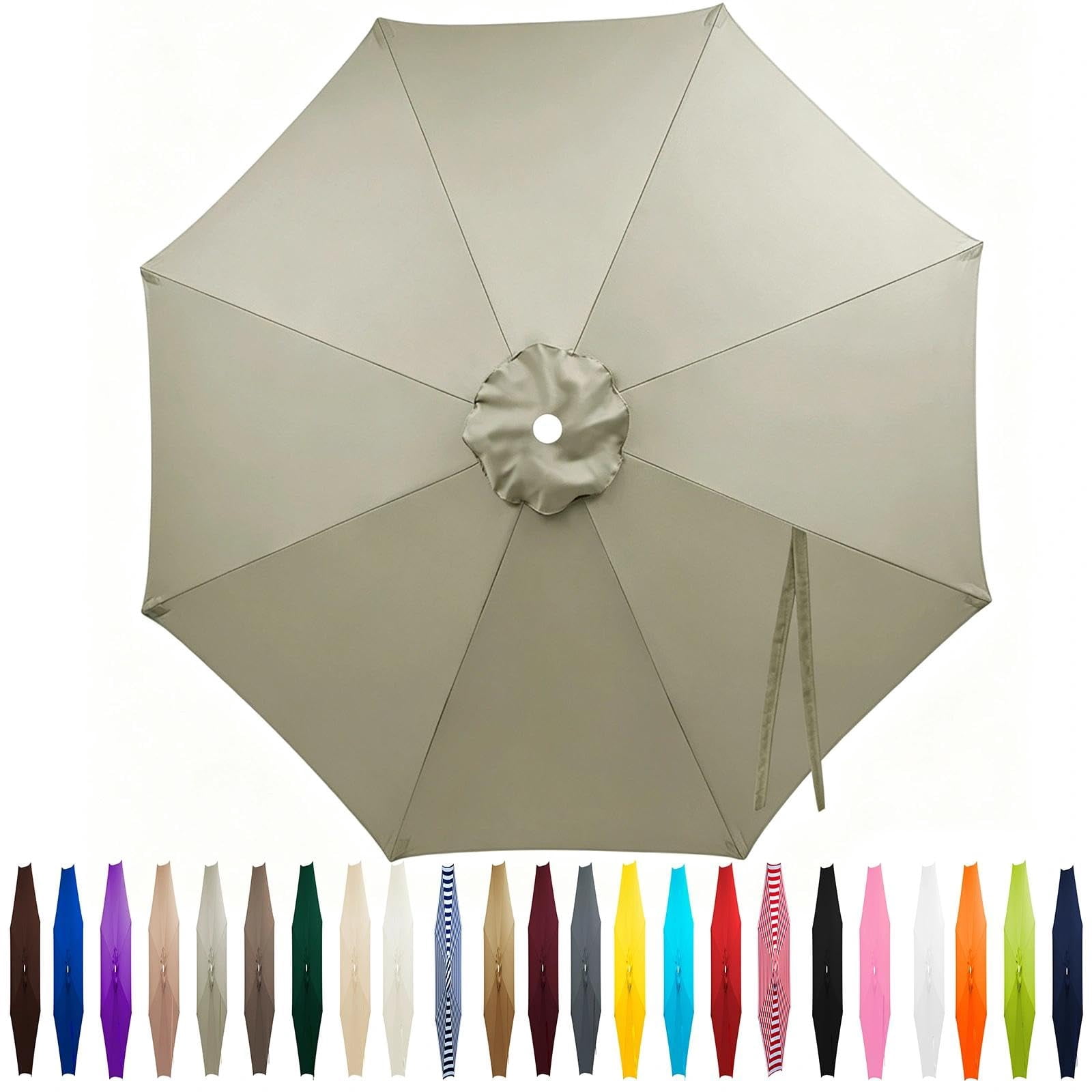 7.5 ft 8 rib patio umbrella replacement canopy Ribs 7.5ft 9ft 10ft Umbrella Canopy Cover, UV Protective Replacement Parasol Fabric Cover, Canopy Only(Khaki,7.5ft) : Patio, Lawn & Garden umbrella cloth material DIY 9 ft Patio Umbrella