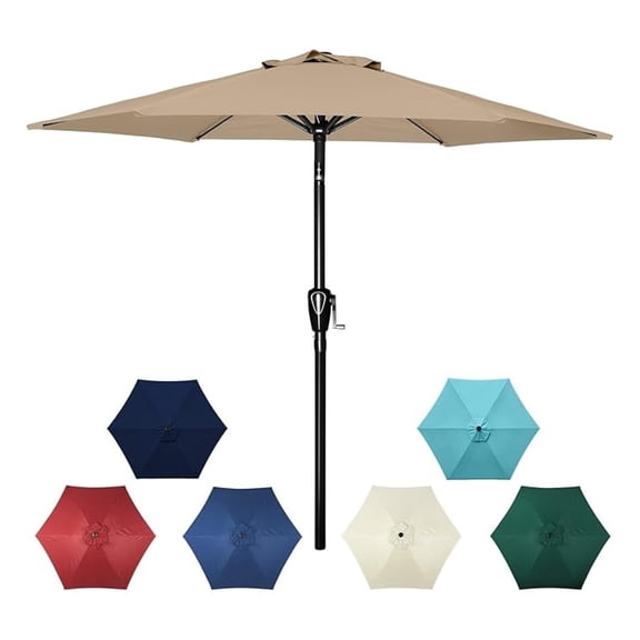 Outdoor Patio Umbrella Table Umbrellas with Push Button Tilt/Crank, UV Protection Waterproof for Garden Deck Backyard Pool,