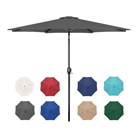 Outdoor Patio Umbrella Table Umbrellas with Push Button Tilt/Crank, UV Protection Waterproof for Garden Deck Backyard Pool,