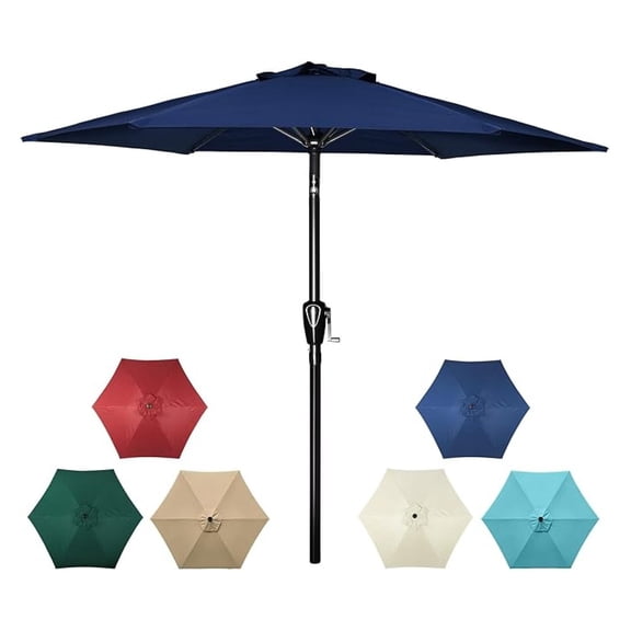 Outdoor Patio Umbrella Table Umbrellas with Push Button Tilt/Crank, UV Protection Waterproof for Garden Deck Backyard Pool,