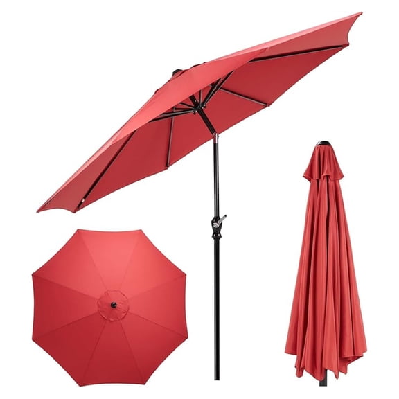 Outdoor Patio Umbrella Table Umbrellas with Push Button Tilt/Crank, UV Protection Waterproof for Garden Deck Backyard Pool,