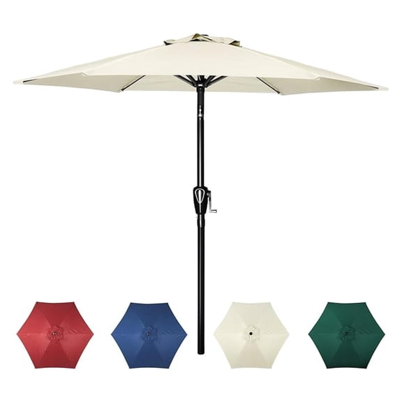 Outdoor Patio Umbrella Table Umbrellas with Push Button Tilt/Crank, UV Protection Waterproof for Garden Deck Backyard Pool,