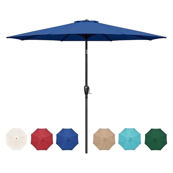 Outdoor Patio Umbrella Table Umbrellas with Push Button Tilt/Crank, UV Protection Waterproof for Garden Deck Backyard Pool,