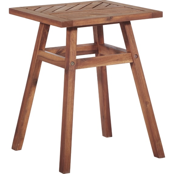 Outdoor Patio Wood Side Table - Brown