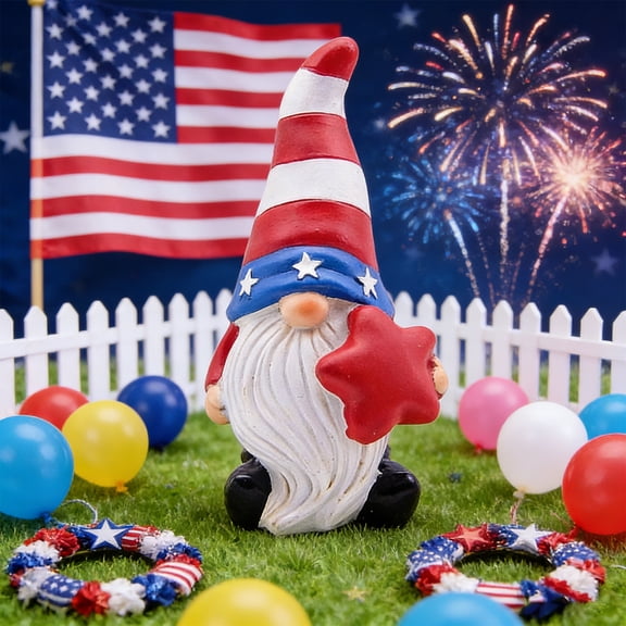 Outdoor Patriotic Garden Gnomes,4th of July Gnome Decor Indoor, Red White Blue Decorations, Gnomes Gifts for Women Mom Grandma