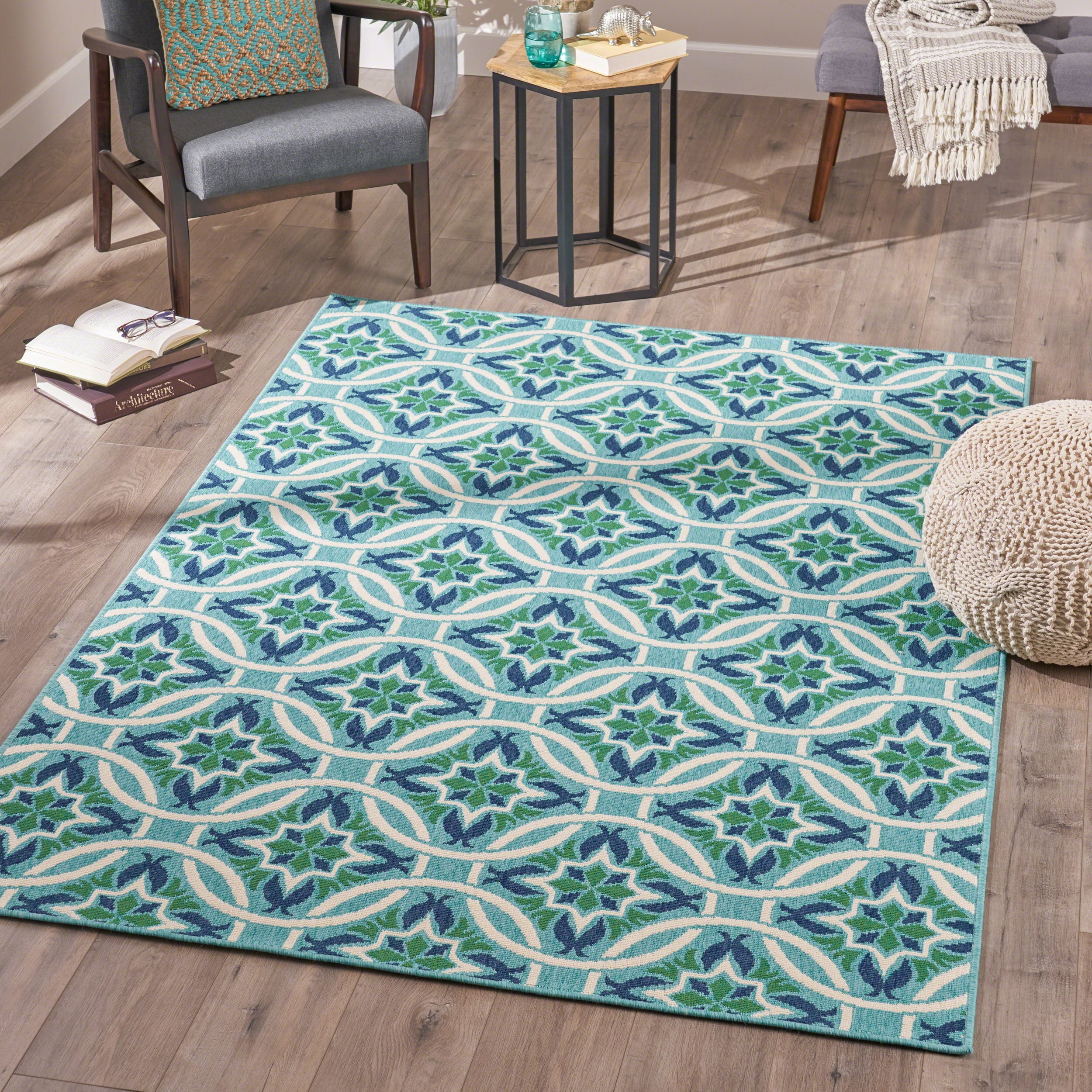 Outdoor Patterned Rug Outdoor Patterned Area Rug 5'3