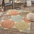 thumbnail image 1 of Outdoor Patterned Area Rug 5'3" X 7'6" for Patio, Deck, Backyard, Camping, Balcony, Waterproof Carpet, 1 of 5
