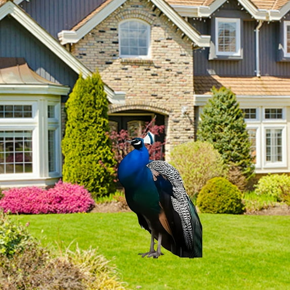 Outdoor Peacock Statue Garden Decor for Outside Metal Yard Art Outdoor Decoration for Lawn Backyard Party Wedding for Women