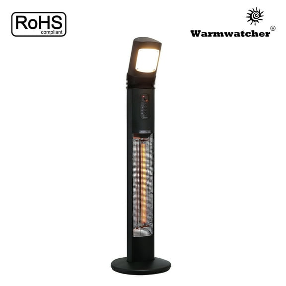 Outdoor Pedestal Heater, Black, 1500W