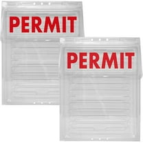 Outdoor Permit Brochure Box - Easy to Use Take One Document Holder Can Hold 200, 8.5 x 11 Documents, Flyers & Brochures or Other Outdoor Marketing Needs (PERMIT - Box, Pack of 2)