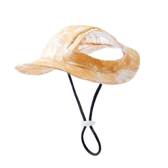 Outdoor Pet Hat for Dogs and Cats - Sun Lightweight Breathable Fisherman Design Tie Dye Headdress for Spring and Summer Adventures