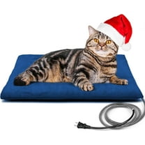 Outdoor Pet Heating Pad for Cat Dog, Heated Mat with Waterproof Cover and Automatic Temperature Control, Suitable for Cat Houses, Dog Houses, Small Beds, Porches,20"x16",Blue