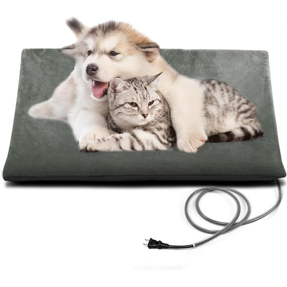 Outdoor Cat Heating Pad - Safe Waterproof Electric Warming Mat for Feral Cats, Fits Cat House Outside, 28"X16"