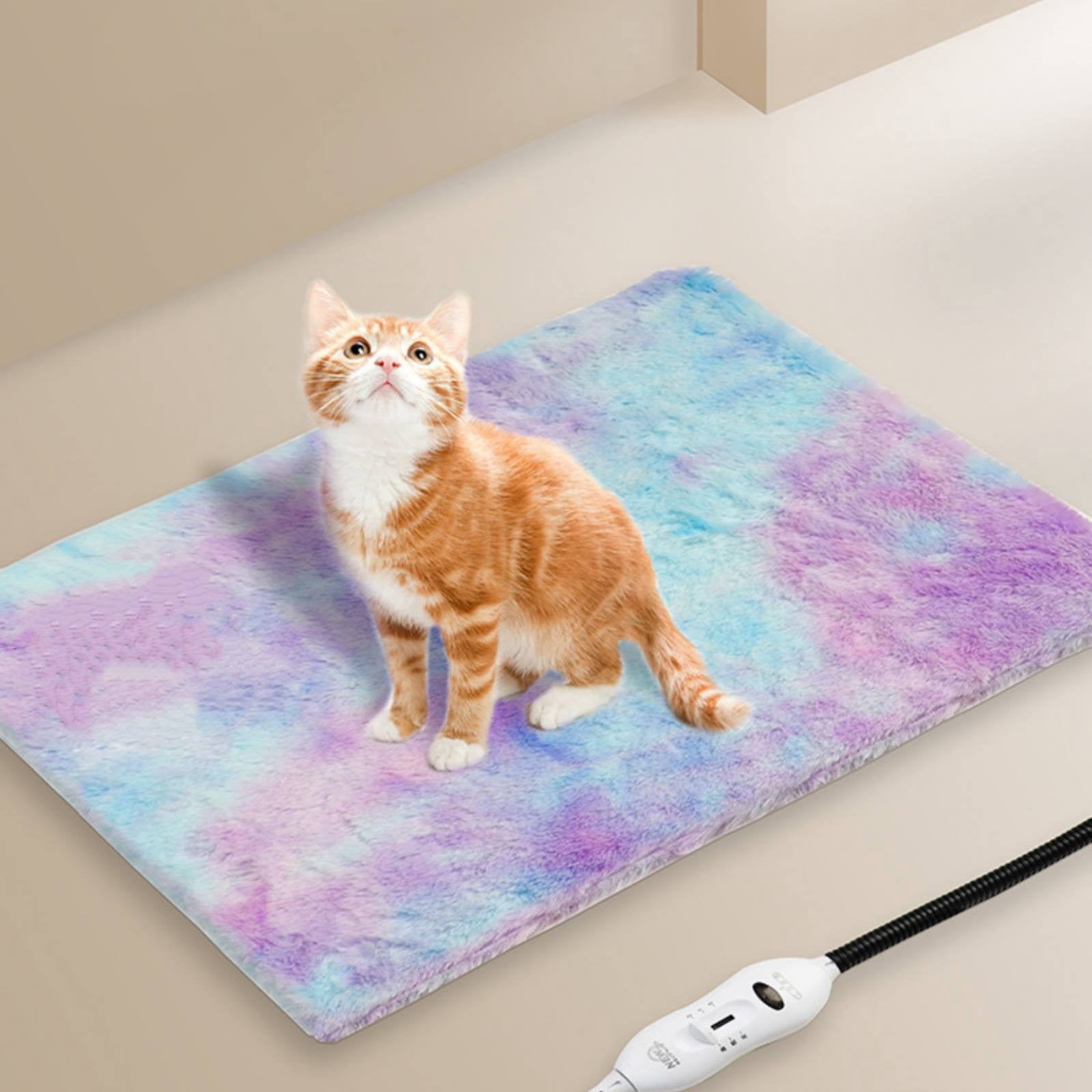 Outdoor Pet Heating Pad, Indoor and Outdoor Warming Cat House Mat, Heated Cat Bed, Outdoors Cat Dog Heated Bed, Adjustables Temperature, for Winter Insulated