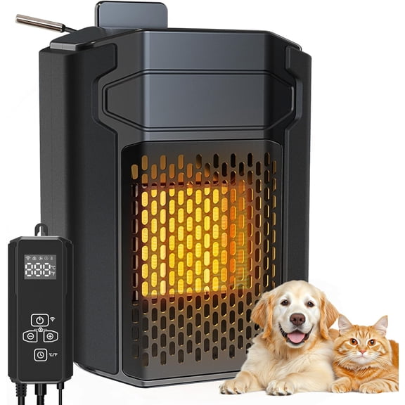 Outdoor Pet House Heater 500W - WiFi APP Controlled Dog House Heater with Thermostat & Timer,Suitable for Winter Outdoor Heating of Outside Doghouses, Cat Beds and Chicken Coops