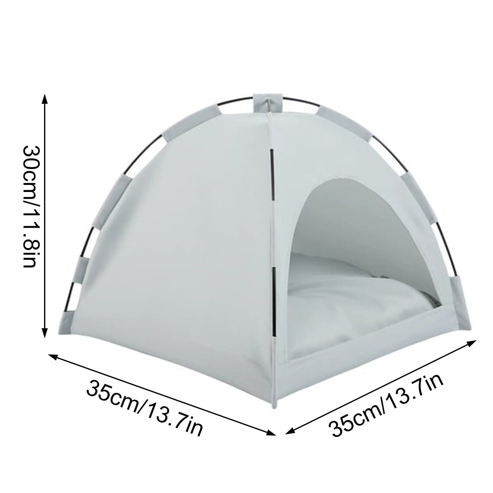 Outdoor Pet Tent with Cushion, Portable Waterproof Dog House, Easy Setup for Camping, Hiking, Travel, Green, Medium Size