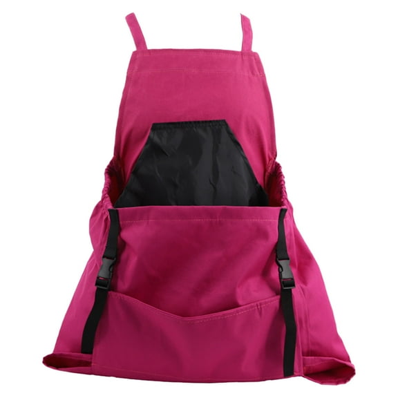 Outdoor Picking Large Pocket Apron - Red, Gardening Apron With Quick Release Pockets Water Fabric Adjustable Back Straps Suitable For Agricultural Work For Fruit Picking And Yard Work, Apron Sleeve