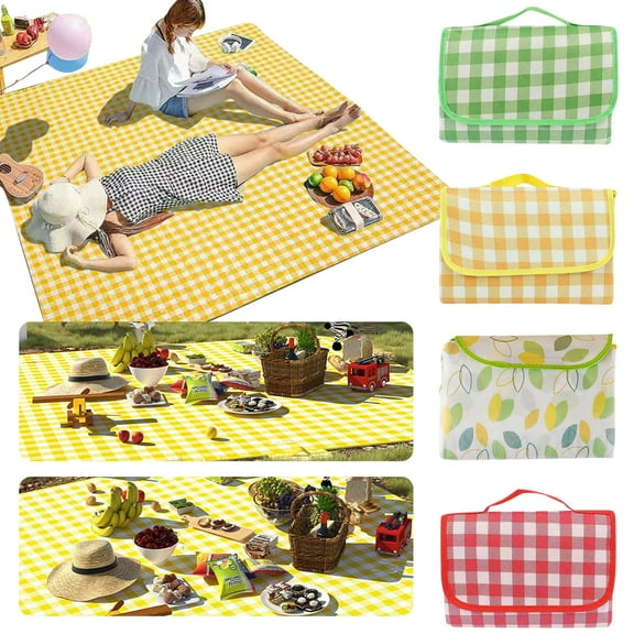 Outdoor Picnic Blanket, Extra Large Beach Camping Mat, Foldable Lightweight Waterproof Sand Resistant, 100X150Cm Accommodates 1-3 People, For Beach Camping Hiking Patio