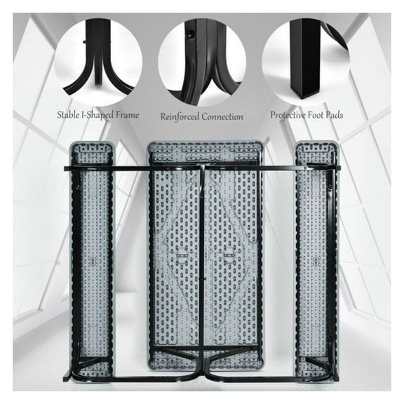 Outdoor Picnic Table Bench Set with Metal Base - Weather Resistant HDPE Wood-Like Table & Bench for Patio, Garden, Yard - 331lbs Capacity