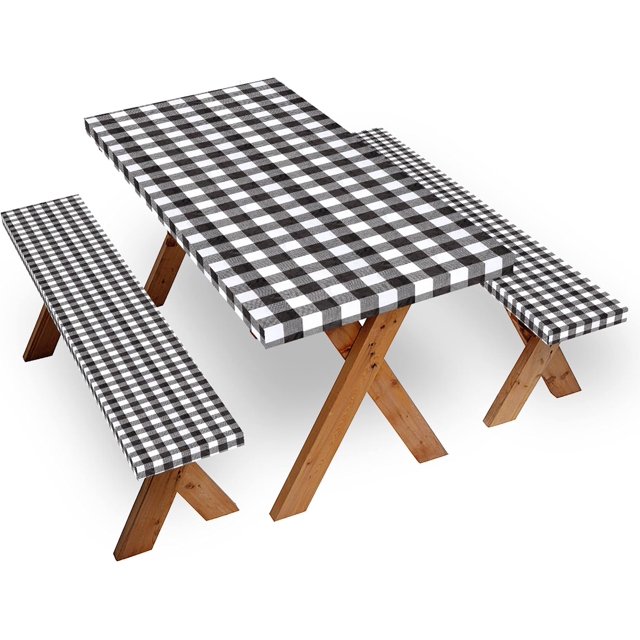 Outdoor Picnic Table Covers with Bench Covers Set Waterproof/Elastic
