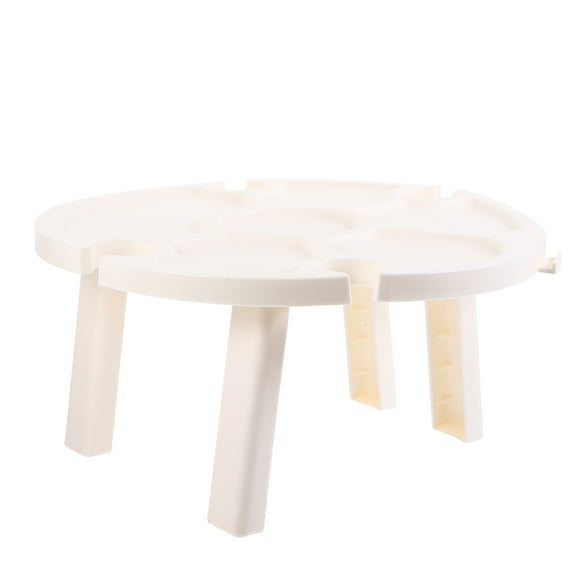 Portable Foldable Picnic Table for Home Lightweight Plastic White Small Outdoor Table 18.5 Inches