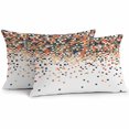 thumbnail image 1 of Outdoor Pillow Cover Abstract Check Texture Set of 2 Waterproof Throw Pillowcases Orange Green White Decorative Patio Furniture Pillows for Couch Garden Indoor & Outdoor Use, 1 of 9