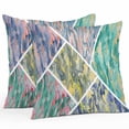 thumbnail image 1 of Outdoor Pillow Cover Abstract Mable Set of 2 Waterproof Throw Pillowcases Geometic Modern Decorative Patio Furniture Pillows for Couch Garden Indoor & Outdoor Use, 1 of 9