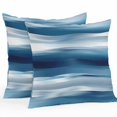 thumbnail image 1 of Outdoor Pillow Cover Blue Ripple Set of 2 Waterproof Throw Pillowcases Retro Decorative Patio Furniture Pillows for Couch Garden Indoor & Outdoor Use, 1 of 9
