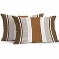 thumbnail image 1 of Outdoor Pillow Cover Bohemian Brown Stripe Set of 2 Waterproof Throw Pillowcases Boho Style Decorative Patio Furniture Pillows for Couch Garden Indoor & Outdoor Use, 1 of 8