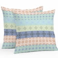 thumbnail image 1 of Outdoor Pillow Cover Boho Geometric Rustic Set of 2 Waterproof Throw Pillowcases Floral Ethinic Elements Decorative Patio Furniture Pillows for Couch Garden Indoor & Outdoor Use, 1 of 9
