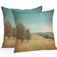 thumbnail image 1 of Outdoor Pillow Cover Brown Trees Mountain Sky Set of 2 Waterproof Throw Pillowcases Retro Green Decorative Patio Furniture Pillows for Couch Garden Indoor & Outdoor Use, 1 of 9