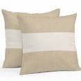 thumbnail image 1 of Outdoor Pillow Cover Farmhouse Khaki Beige Set of 2 Waterproof Throw Pillowcases Burlap Background Decorative Patio Furniture Pillows for Couch Garden Indoor & Outdoor Use, 1 of 9