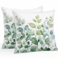 thumbnail image 1 of Outdoor Pillow Cover Ombre Green Leaf Set of 2 Waterproof Throw Pillowcases Watercolor Plant Decorative Patio Furniture Pillows for Couch Garden Indoor & Outdoor Use, 1 of 9
