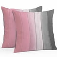 thumbnail image 1 of Outdoor Pillow Cover Ombre Pink Grey Wood Grain Set of 2 Waterproof Throw Pillowcases Farmhouse Style Decorative Patio Furniture Pillows for Couch Garden Indoor & Outdoor Use, 1 of 9