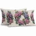 thumbnail image 1 of Outdoor Pillow Cover Pink Blue Wreath Set of 2 Waterproof Throw Pillowcases Linen Background Decorative Patio Furniture Pillows for Couch Garden Indoor & Outdoor Use, 1 of 9