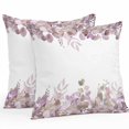 thumbnail image 1 of Outdoor Pillow Cover Purple Eucalyptus Leaf Set of 2 Waterproof Throw Pillowcases Watercolor Spring Plant Decorative Patio Furniture Pillows for Couch Garden Indoor & Outdoor Use, 1 of 9