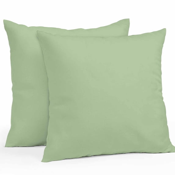 Outdoor Pillow Cover Sage Green Set of 2 Waterproof Throw Pillowcases Solid Green Color Decorative Patio Furniture Pillows for Couch Garden Indoor & Outdoor Use