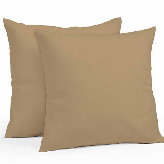 Outdoor Pillow Cover Solid Color Set of 2 Waterproof Throw Pillowcases Khaki Farmhouse Vintage Decorative Patio Furniture Pillows for Couch Garden Indoor & Outdoor Use