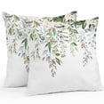 thumbnail image 1 of Outdoor Pillow Cover Watercolor Eucalyptus Leaves Set of 2 Waterproof Throw Pillowcases Flowers Berry Plant Decorative Patio Furniture Pillows for Couch Garden Indoor & Outdoor Use, 1 of 9