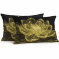 thumbnail image 1 of Outdoor Pillow Cover Yellow Floral Set of 2 Waterproof Throw Pillowcases Abstract Luminescent Flowers Decorative Patio Furniture Pillows for Couch Garden Indoor & Outdoor Use, 1 of 9