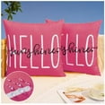 thumbnail image 1 of Outdoor Pillow Covers 16x16 Inch Set of 2 Hello Sunshine Decor Hot Pink Waterproof Throw Pillow Covers Summer Outdoor Waterproof Pillow Covers Decor for Patio Funiture Garden Sofa Couch 020H16, 1 of 6