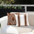 thumbnail image 1 of Outdoor Pillow Covers 16x16 Inch Set of 4 Rust Waterproof Modern Geometry Throw Pillows Outdoor Summer Waterproof Decor for Patio Funiture Garden Polyester Cushion Covers 013M16, 1 of 5