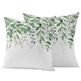 thumbnail image 1 of Outdoor Pillow Covers 16x16 Set of 2, Green Leaves Waterproof Patio Throw Pillow Covers for Couch Sofa Chair, Summer Botanical Decorative Pillowcases for Throw Pillows, 1 of 9